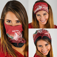 Vavau Sailing Festival Tonga Personalised Neck Gaiter Humpback Whale Sailboat Tropical Vibes LT14 - Polynesian Pride
