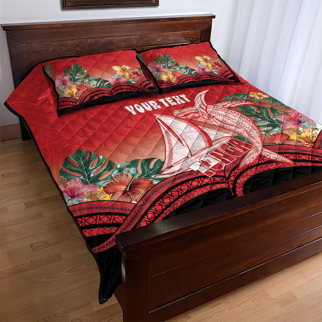 Vavau Sailing Festival Tonga Personalised Quilt Bed Set Humpback Whale Sailboat Tropical Vibes LT14 - Polynesian Pride