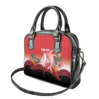 Vavau Sailing Festival Tonga Personalised Shoulder Handbag Humpback Whale Sailboat Tropical Vibes LT14 - Polynesian Pride