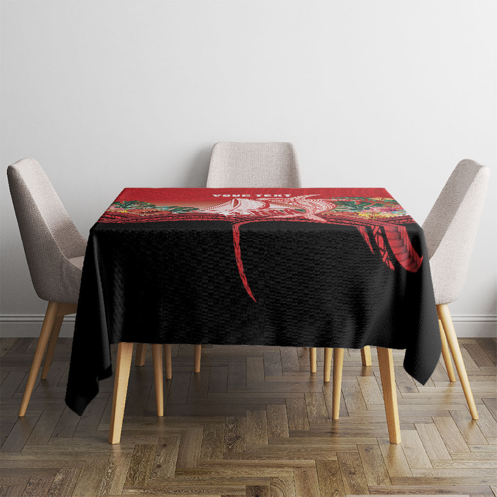 Vavau Sailing Festival Tonga Personalised Tablecloth Humpback Whale Sailboat Tropical Vibes LT14 - Polynesian Pride