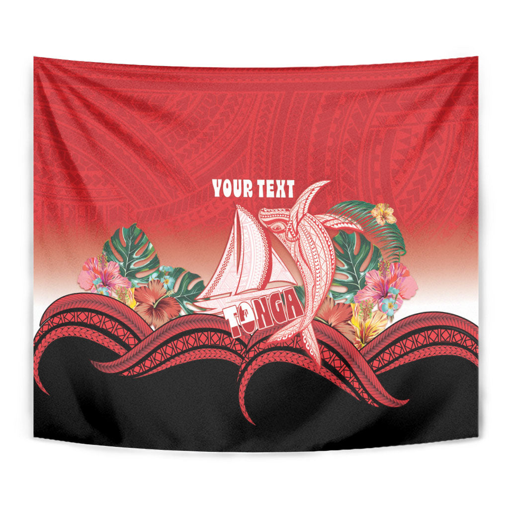 Vavau Sailing Festival Tonga Personalised Tapestry Humpback Whale Sailboat Tropical Vibes LT14 - Polynesian Pride