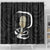 Black New Zealand Eel Shower Curtain Aotearoa Maori Tuna With Kotiate Weapon