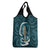 Turquoise New Zealand Eel Grocery Bag Aotearoa Maori Tuna With Kotiate Weapon