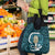 Turquoise New Zealand Eel Grocery Bag Aotearoa Maori Tuna With Kotiate Weapon