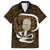 Gold New Zealand Eel Family Matching Puletasi and Hawaiian Shirt Aotearoa Maori Tuna With Kotiate Weapon