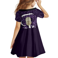 Purple New Zealand Eel Family Matching Summer Maxi Dress and Hawaiian Shirt Aotearoa Maori Tuna With Kotiate Weapon LT14 - Polynesian Pride