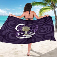 Purple New Zealand Eel Sarong Aotearoa Maori Tuna With Kotiate Weapon LT14 - Polynesian Pride