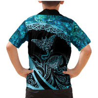 New Zealand Stingray Family Matching Mermaid Dress and Hawaiian Shirt Aotearoa Whai With Maori Paua Shell LT14 - Polynesian Pride