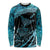 New Zealand Stingray Long Sleeve Shirt Aotearoa Whai With Maori Paua Shell