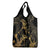 Black And Gold Aotearoa Whai Grocery Bag NZ Stingrays Maori Curves Style