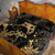 Black And Gold Aotearoa Whai Quilt Bed Set NZ Stingrays Maori Curves Style