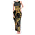 Black And Gold Aotearoa Whai Tank Maxi Dress NZ Stingrays Maori Curves Style
