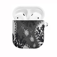 Black Coral Hawaii AirPods Case Ekaha Ku Moana Honu Sea Turtle LT14 Gray - Polynesian Pride