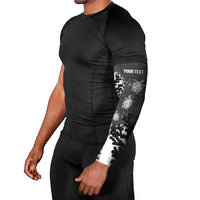 Personalized Black Coral Hawaii Arm Sleeves Ekaha Ku Moana Honu Sea Turtle LT14 - Polynesian Pride
