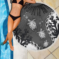 Black Coral Hawaii Beach Blanket Ekaha Ku Moana Honu Sea Turtle LT14 - Polynesian Pride