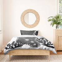 Black Coral Hawaii Bedding Set Ekaha Ku Moana Honu Sea Turtle LT14 - Polynesian Pride