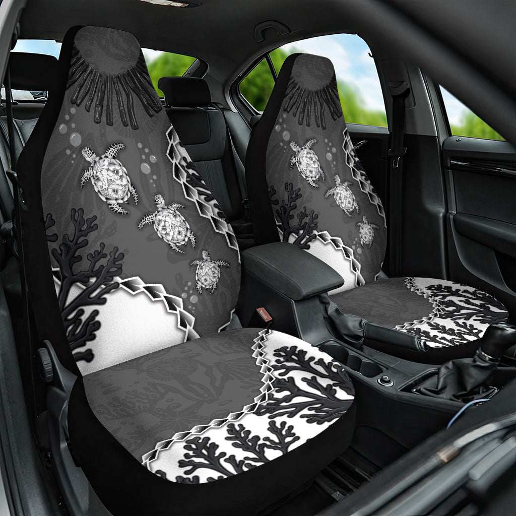 Black Coral Hawaii Car Seat Cover Ekaha Ku Moana Honu Sea Turtle