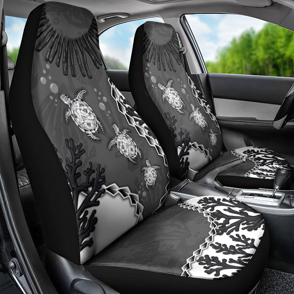 Black Coral Hawaii Car Seat Cover Ekaha Ku Moana Honu Sea Turtle LT14 - Polynesian Pride