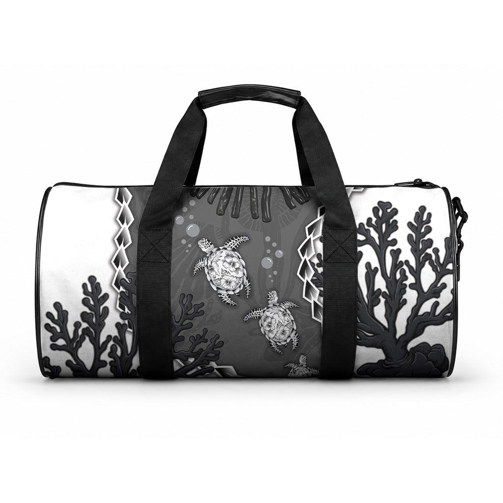 Black Coral Hawaii Duffle Bag Ekaha Ku Moana Honu Sea Turtle LT14 One size Gray - Polynesian Pride