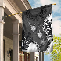 Black Coral Hawaii Garden Flag Ekaha Ku Moana Honu Sea Turtle LT14 House Flag Gray - Polynesian Pride