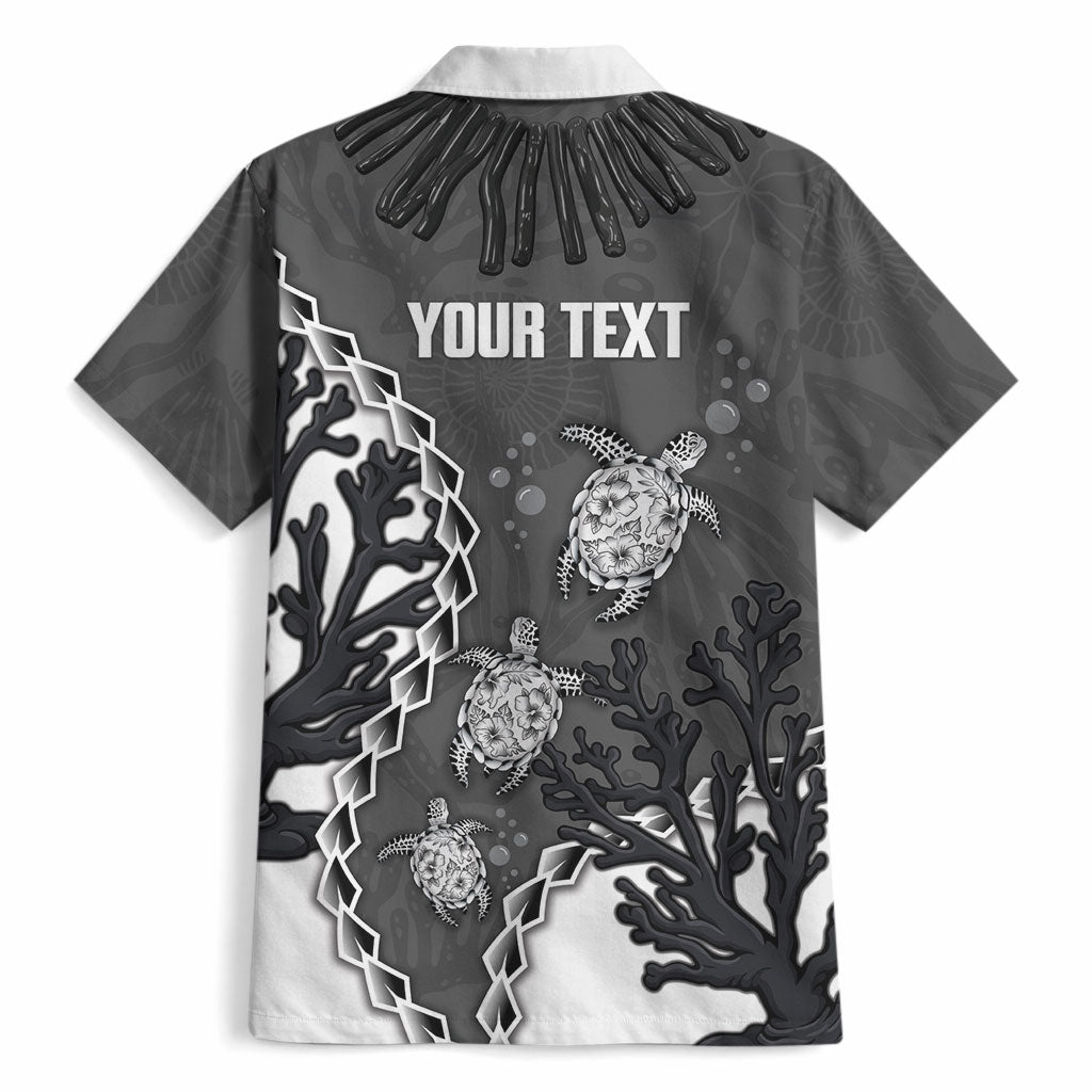 Personalized Black Coral Hawaii Hawaiian Shirt Ekaha Ku Moana Honu Sea Turtle LT14 - Polynesian Pride