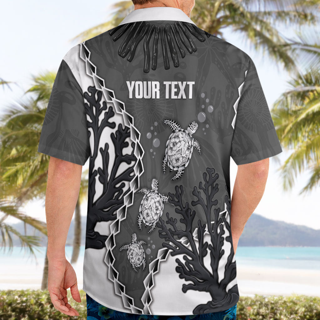 Personalized Black Coral Hawaii Hawaiian Shirt Ekaha Ku Moana Honu Sea Turtle LT14 - Polynesian Pride