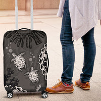 Black Coral Hawaii Luggage Cover Ekaha Ku Moana Honu Sea Turtle LT14 Gray - Polynesian Pride