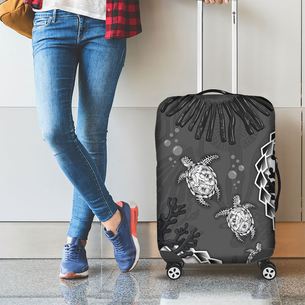 Black Coral Hawaii Luggage Cover Ekaha Ku Moana Honu Sea Turtle LT14 - Polynesian Pride