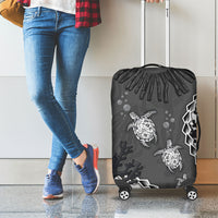 Black Coral Hawaii Luggage Cover Ekaha Ku Moana Honu Sea Turtle LT14 - Polynesian Pride
