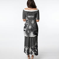 Personalized Black Coral Hawaii Puletasi Ekaha Ku Moana Honu Sea Turtle LT14 - Polynesian Pride