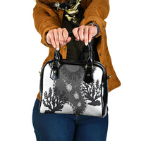 Black Coral Hawaii Shoulder Handbag Ekaha Ku Moana Honu Sea Turtle LT14 One Size Gray - Polynesian Pride
