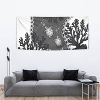 Black Coral Hawaii Tapestry Ekaha Ku Moana Honu Sea Turtle LT14 - Polynesian Pride