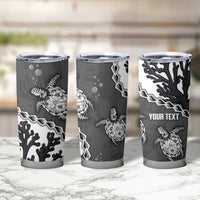 Personalized Black Coral Hawaii Tumbler Cup Ekaha Ku Moana Honu Sea Turtle LT14 - Polynesian Pride