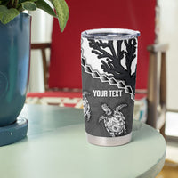 Personalized Black Coral Hawaii Tumbler Cup Ekaha Ku Moana Honu Sea Turtle LT14 - Polynesian Pride