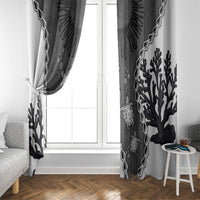 Black Coral Hawaii Window Curtain Ekaha Ku Moana Honu Sea Turtle LT14 - Polynesian Pride