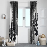 Black Coral Hawaii Window Curtain Ekaha Ku Moana Honu Sea Turtle LT14 - Polynesian Pride