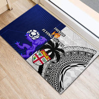 Fiji And Scotland Rugby Rubber Doormat Fijian Tapa Pattern With Thistle LT14 - Polynesian Pride