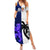 Custom Fiji And Scotland Rugby Summer Maxi Dress Fijian Tapa Pattern With Thistle LT14 Women Blue - Polynesian Pride