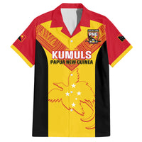 Custom Papua New Guinea Rubgby Family Matching Off Shoulder Maxi Dress and Hawaiian Shirt Pacific 2023 Go PNG Kumuls LT14 Dad's Shirt - Short Sleeve Yellow - Polynesian Pride
