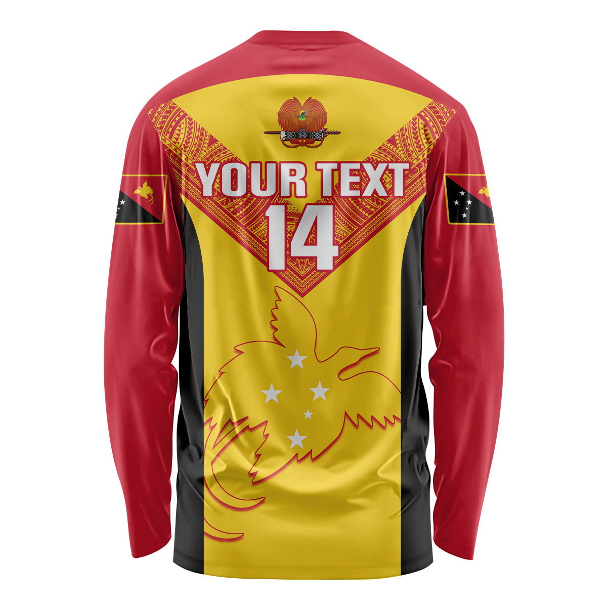 Custom Papua New Guinea Rubgby Long Sleeve Shirt Pacific 2023 Go PNG Kumuls LT14 - Polynesian Pride