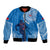 Custom Samoa Rugby Bomber Jacket Pacific 2023 Go Toa Samoa LT14 Unisex Blue - Polynesian Pride
