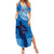 Custom Samoa Rugby Summer Maxi Dress Pacific 2023 Go Toa Samoa LT14 Women Blue - Polynesian Pride