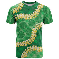 Green Palaka Hawaii Mele Kalikimaka T Shirt Ohia Lehua Monstera Puakenikeni Lei LT14 Green - Polynesian Pride