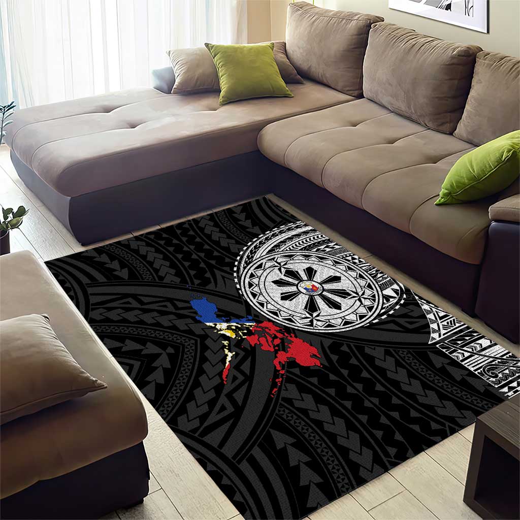Philippines Strong Area Rug Filipino Map Polynesian Tattoo - Polynesian Pride