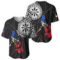 Philippines Strong Baseball Jersey Filipino Map Polynesian Tattoo - Polynesian Pride