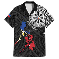 Philippines Strong Family Matching Off Shoulder Maxi Dress and Hawaiian Shirt Filipino Map Polynesian Tattoo - Polynesian Pride