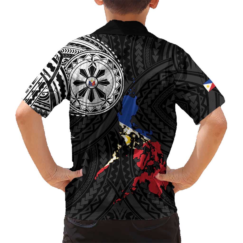 Philippines Strong Family Matching Tank Maxi Dress and Hawaiian Shirt Filipino Map Polynesian Tattoo - Polynesian Pride