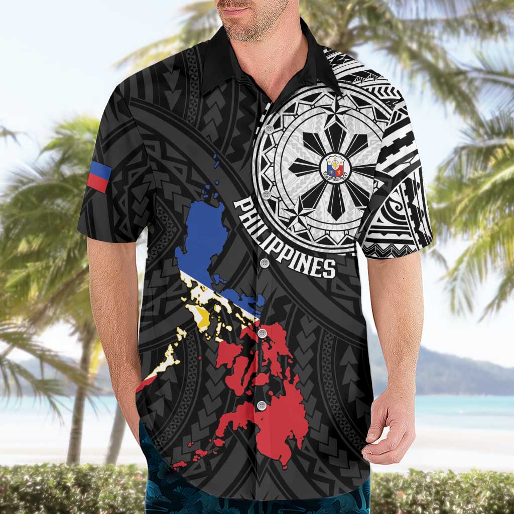 Philippines Strong Hawaiian Shirt Filipino Map Polynesian Tattoo - Polynesian Pride