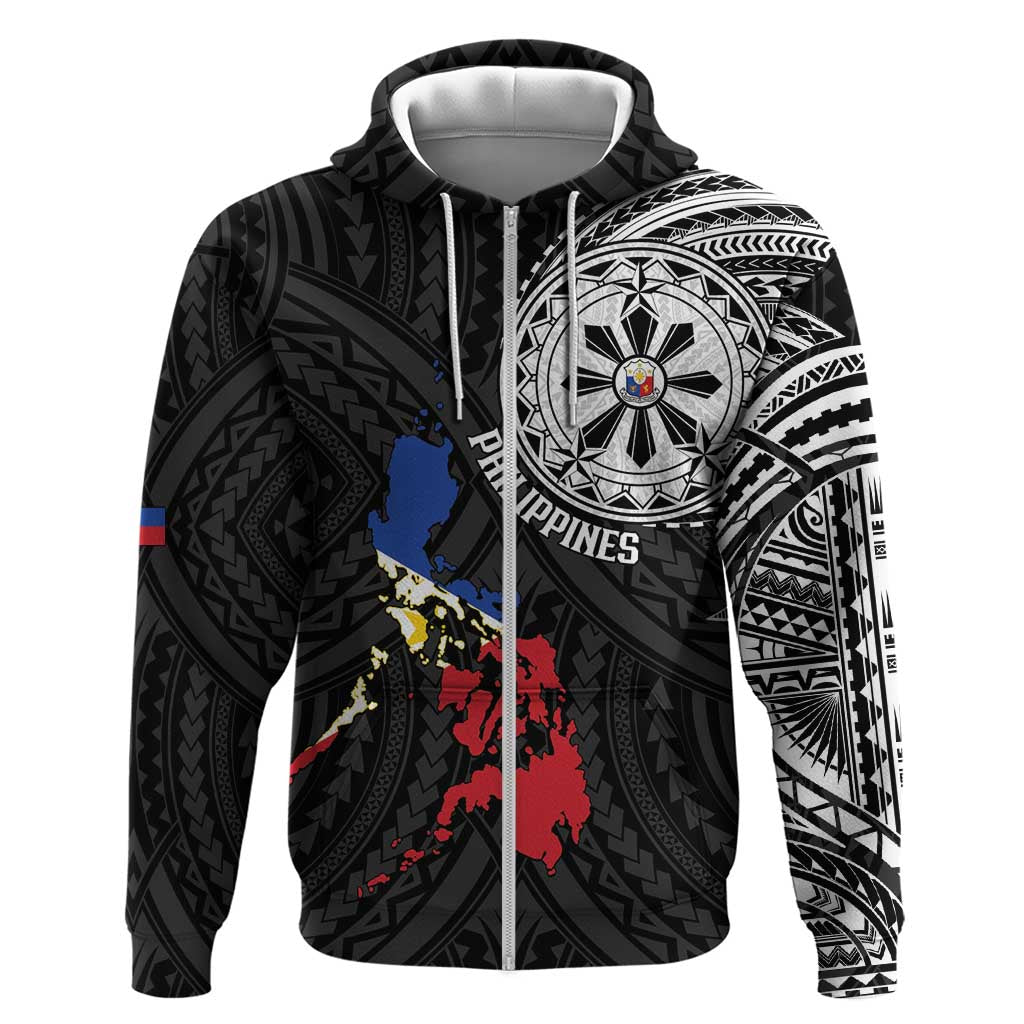 Philippines Strong Hoodie Filipino Map Polynesian Tattoo - Polynesian Pride