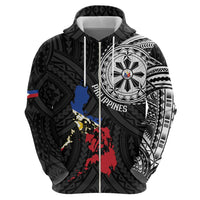 Philippines Strong Hoodie Filipino Map Polynesian Tattoo - Polynesian Pride